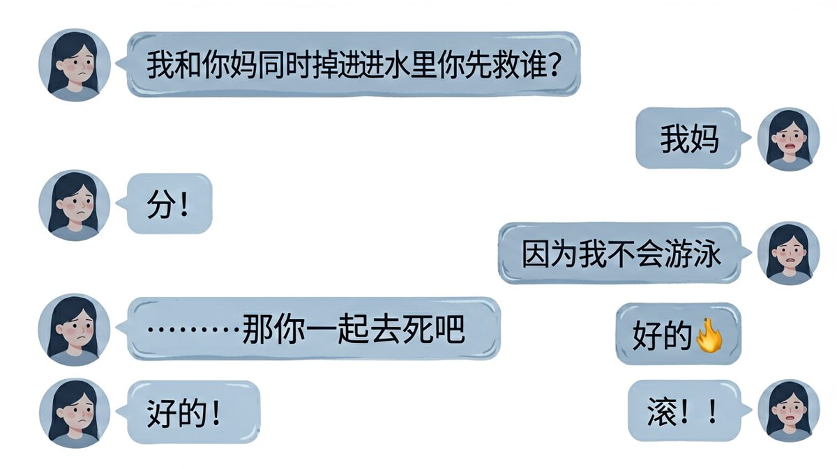 求生欲为零男朋友的终极摆烂回答