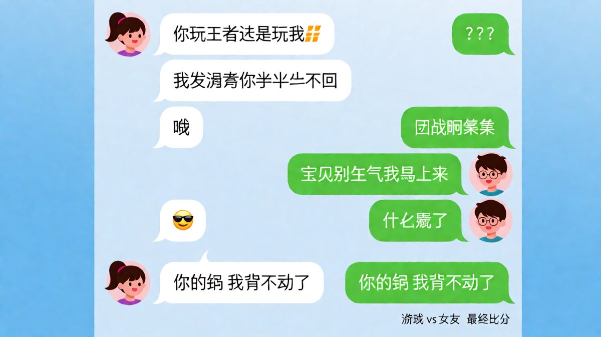 女生问'你玩王者还是玩我'，答案让人猝不及防