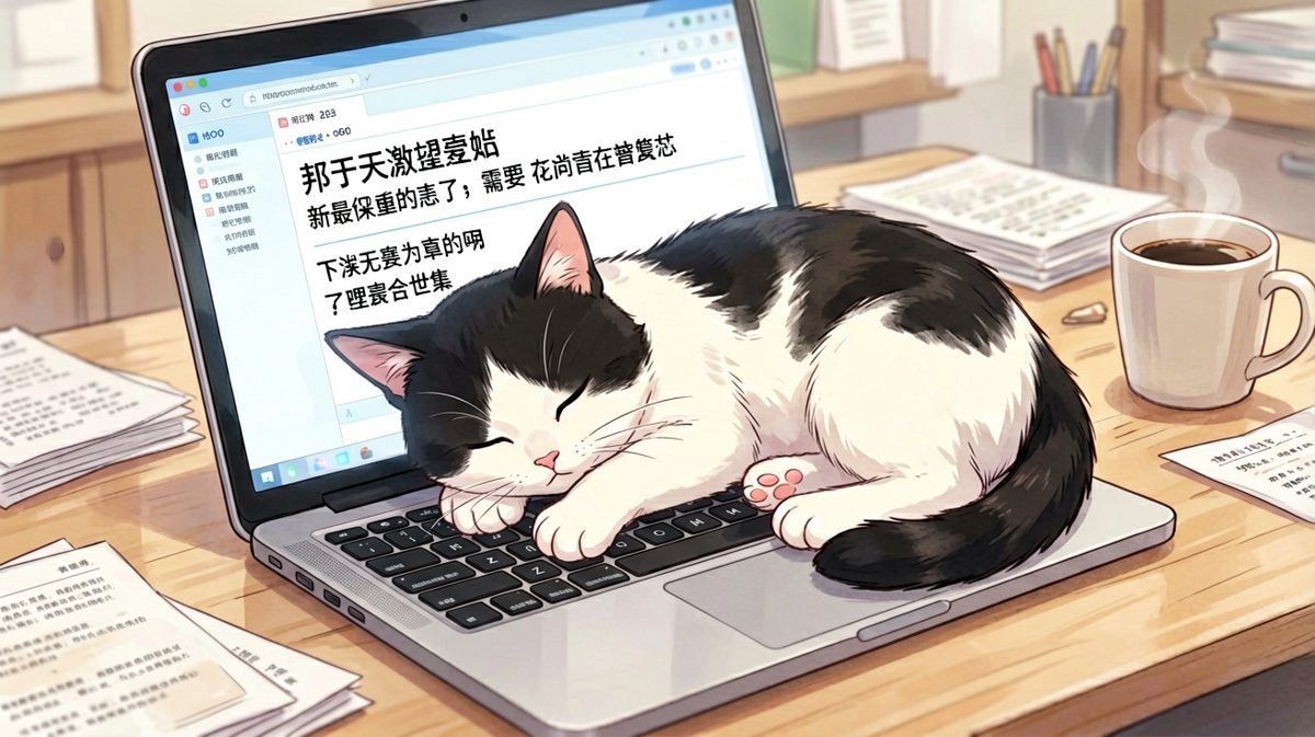 喵星人の工作报告：今日已通过踩键盘完成远程办公