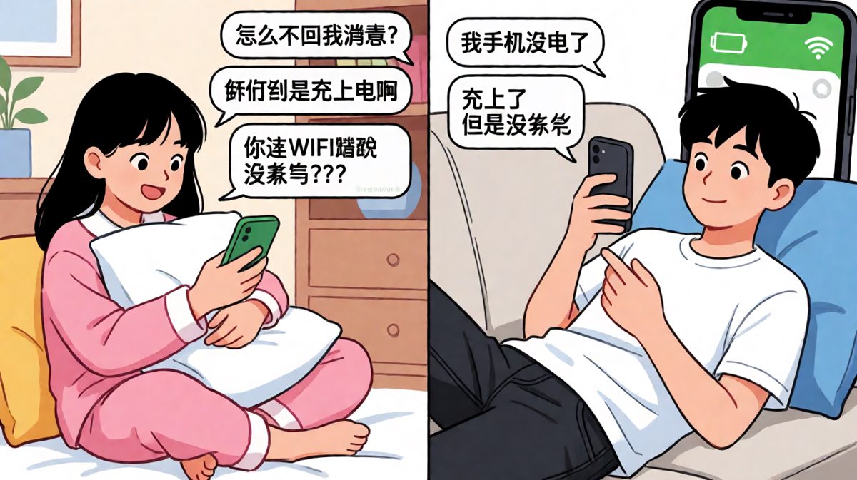 没电没信号，全是不回消息的借口