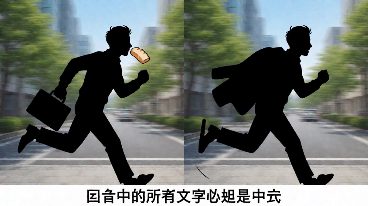 拖鞋起飞，面包救急，这是一场与时间的殊死搏斗。