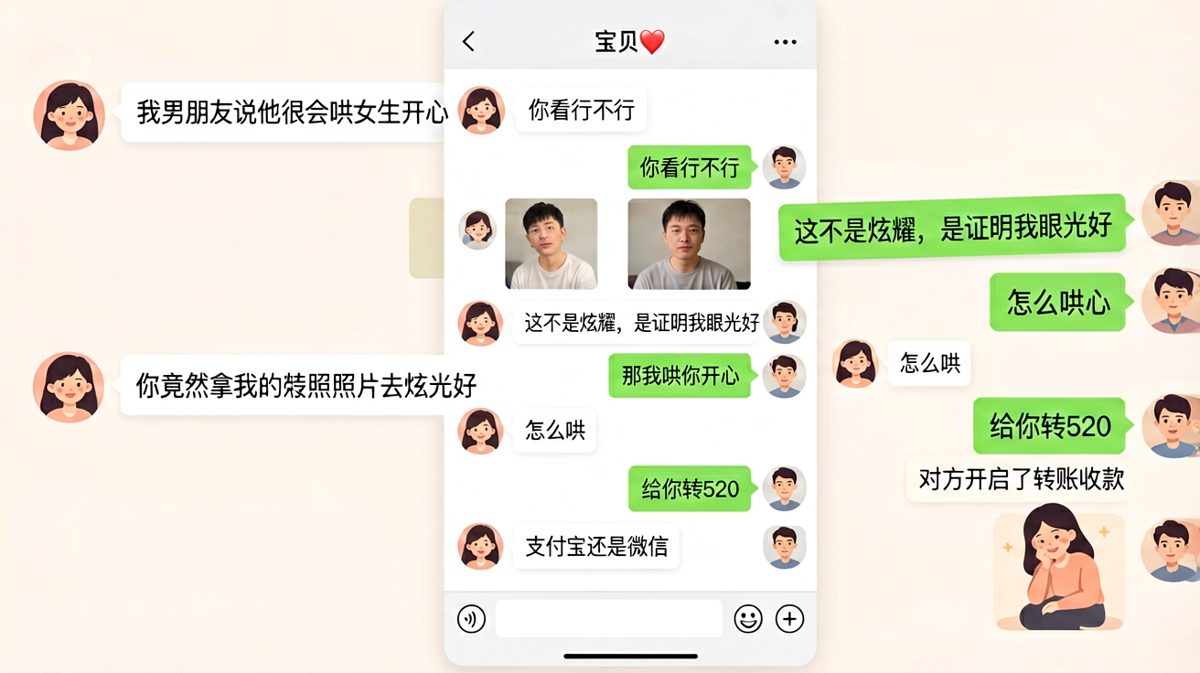 说好的哄开心，最后变成了转账哄开心