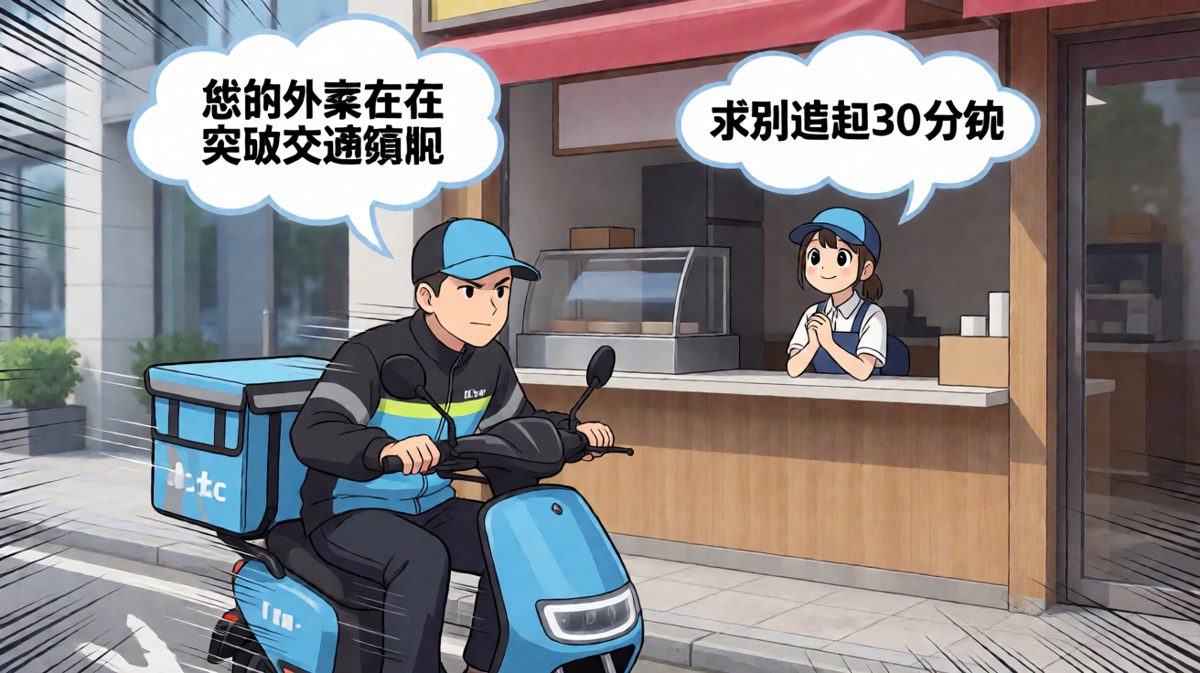 外卖每延迟一分钟都是一场修行