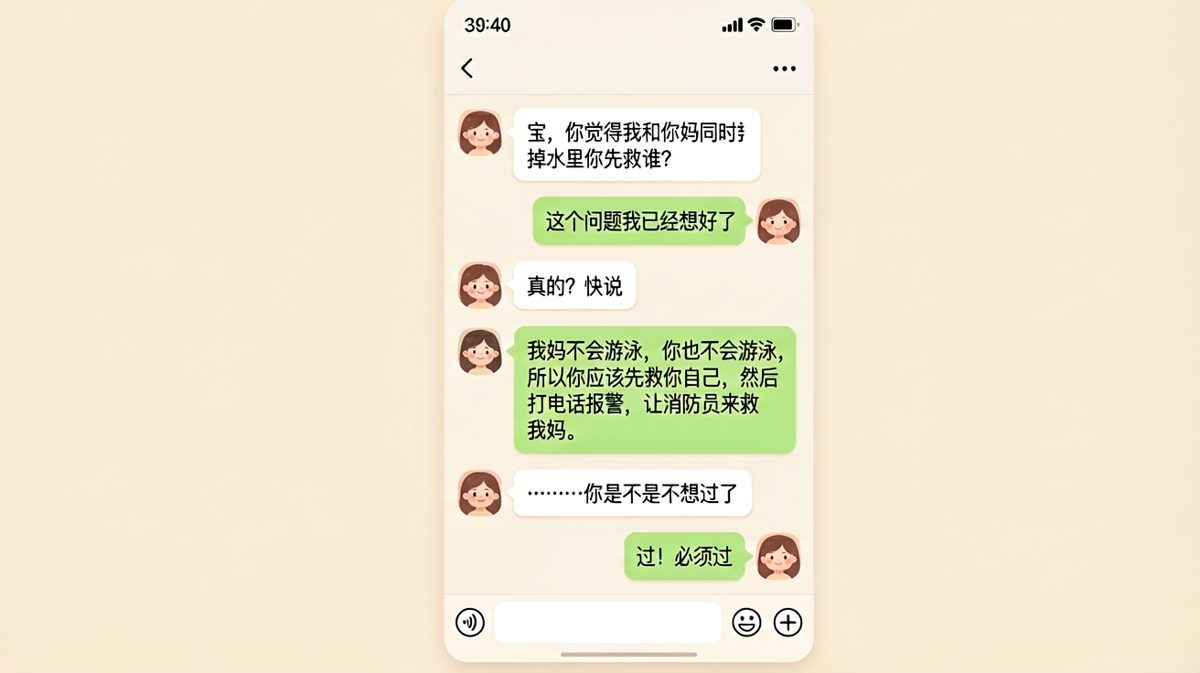 送命题秒变求生欲难题，男友的逻辑令人窒息