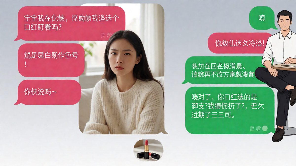男生精准踩雷，还顺手补刀过期口红