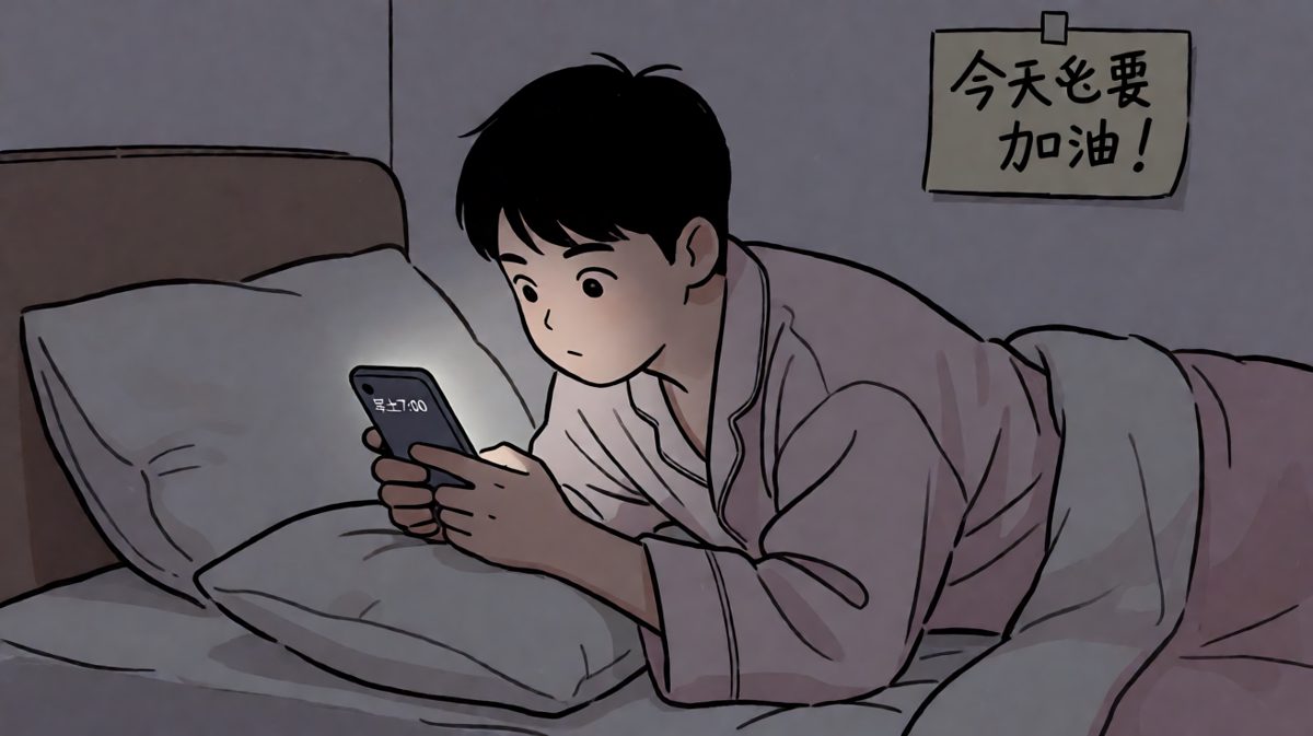 深夜发狠：明天一定早起！