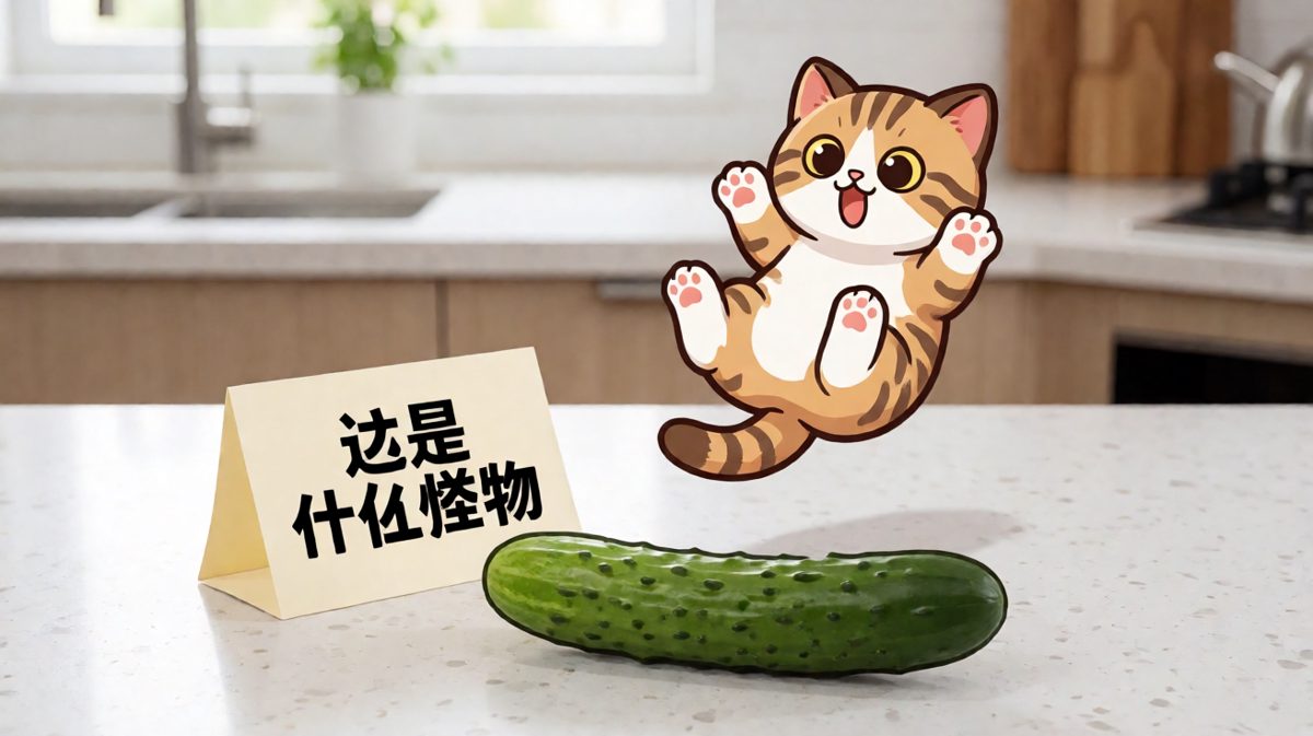 猫咪：报！！！有绿色长条怪物来袭！！！（已吓出银河系）