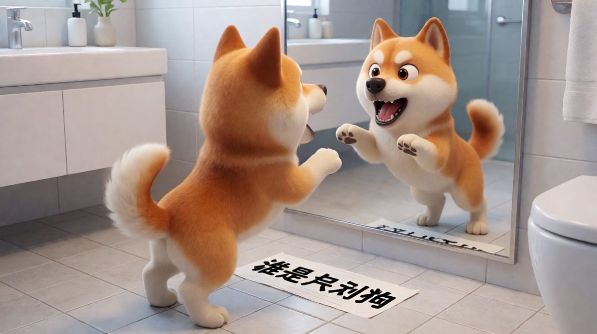 狗狗：你谁啊？！（对着镜子里的自己凶了三分钟）