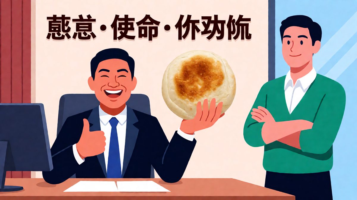 老板：我们公司未来可期！员工：老板，画饼太久的话，饼就真凉了——要不我先吃点？