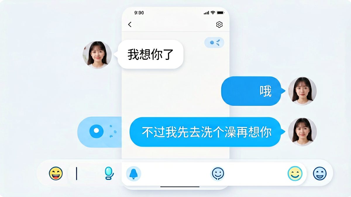 我想你了，但洗澡不能停。
