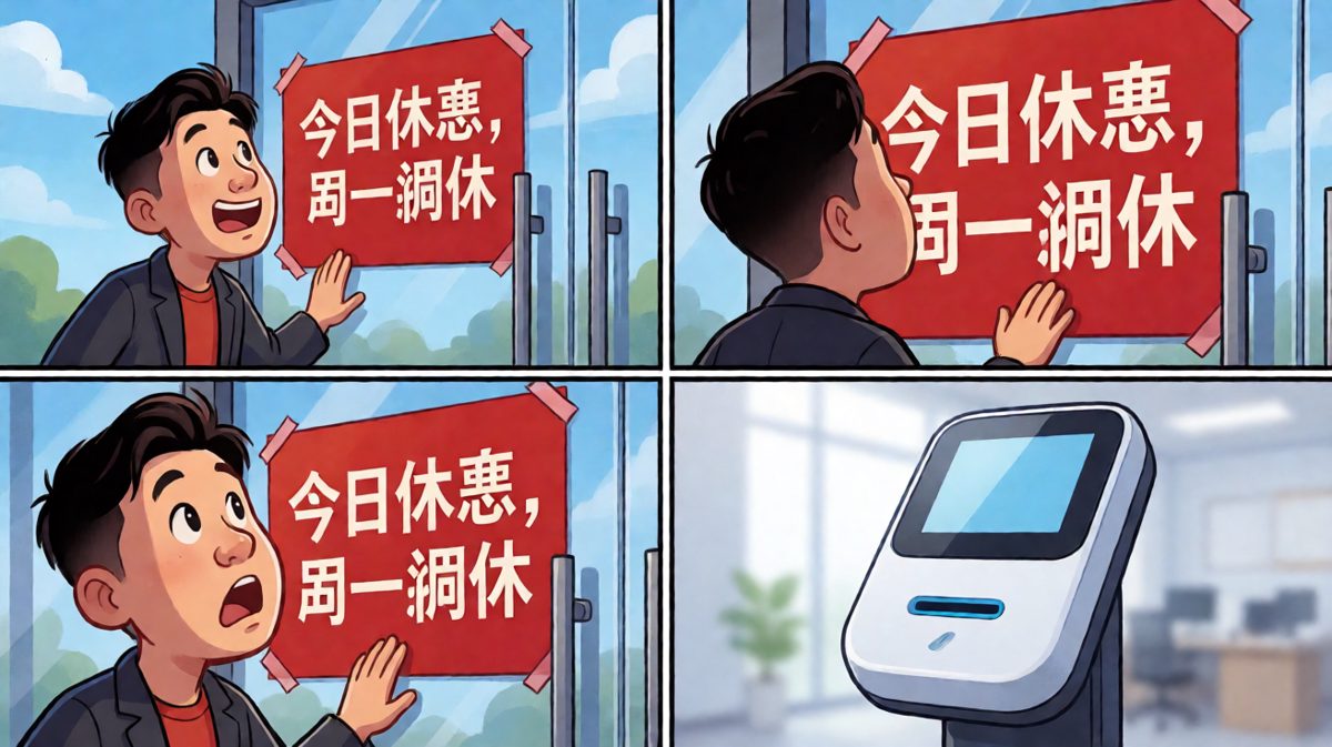 到了公司发现今天是周末……