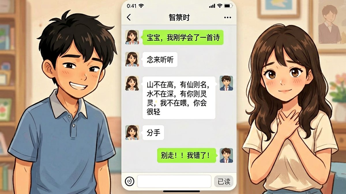 情诗念错，爱情没了。
