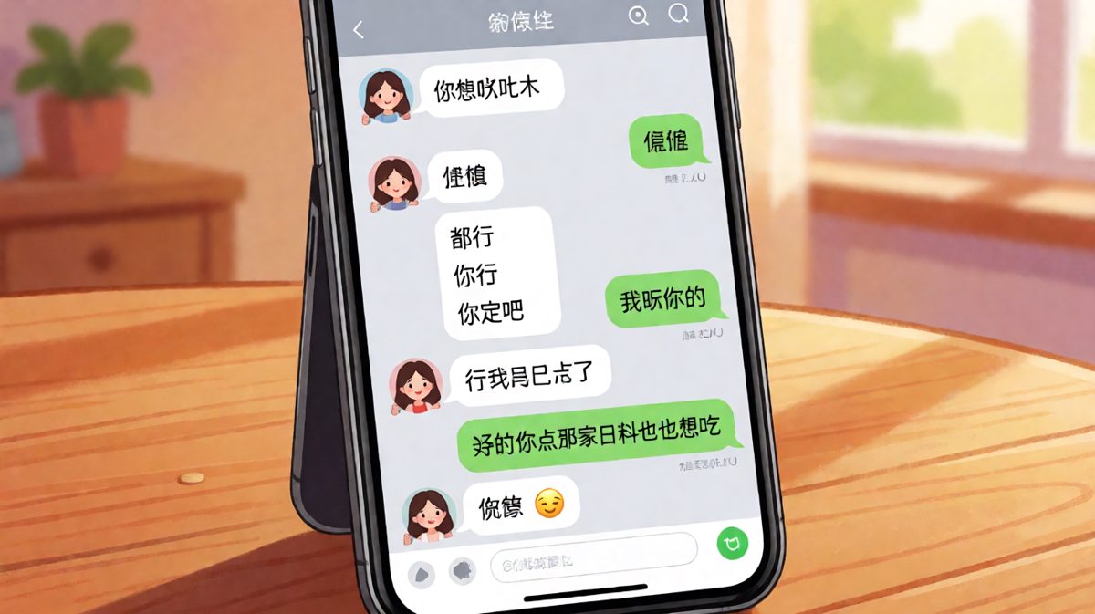 你点'随便'，结果她点日料你也跟着去