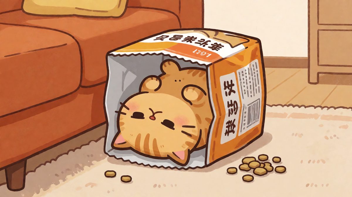 本喵已化身为猫粮袋，请勿打扰。