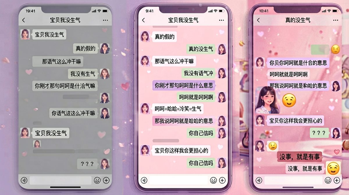 没事就是有事，呵呵就是生气