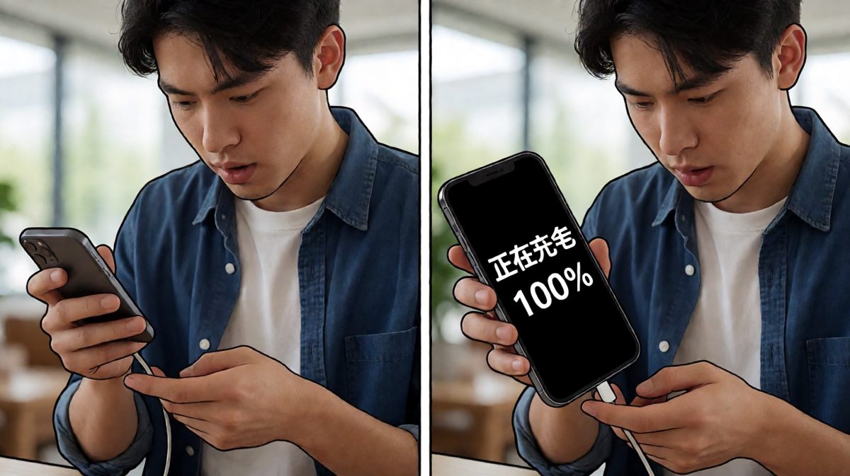 真相大白——充电器一直插在自己手机上是也！