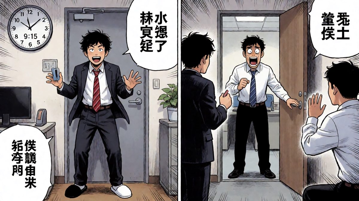 连滚带爬赶到公司已经迟到两小时