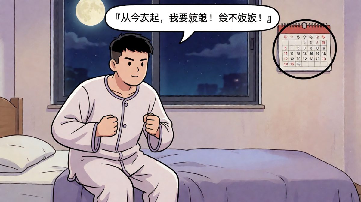 立志减肥，深夜豪言壮语