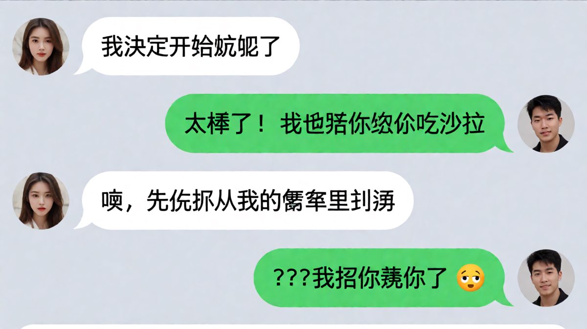 减肥宣言的反向操作，男生以为表决心，结果被踢出菜单