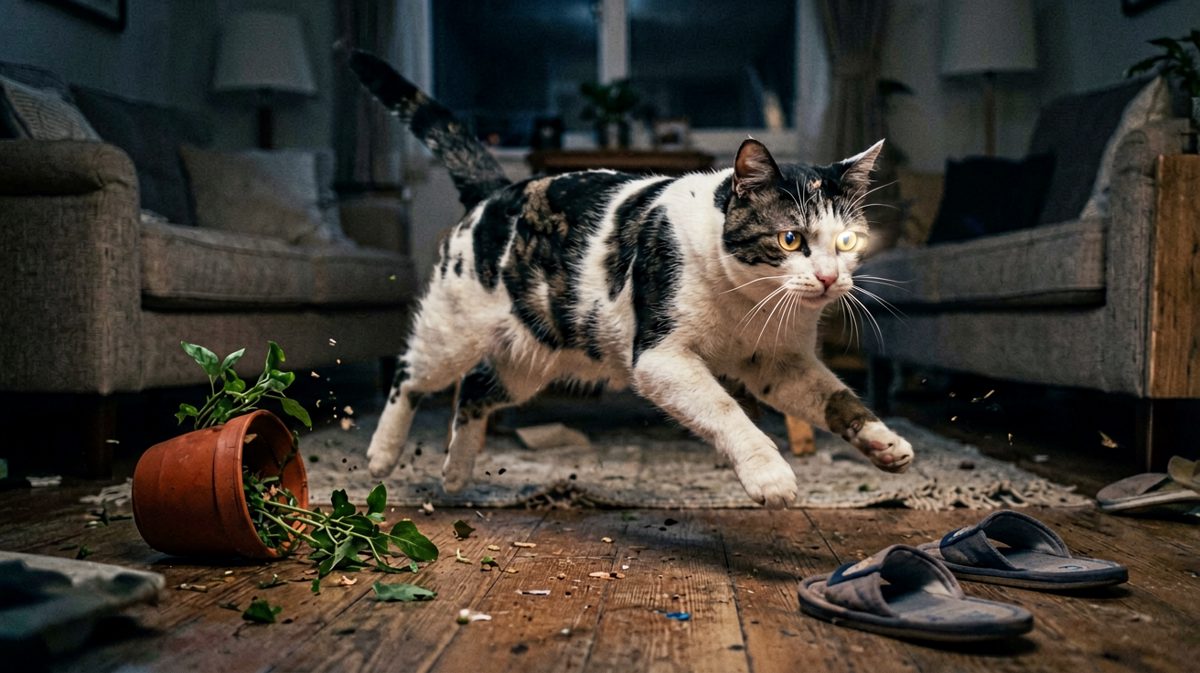 凌晨三点的跑酷，是猫科动物的神圣仪式