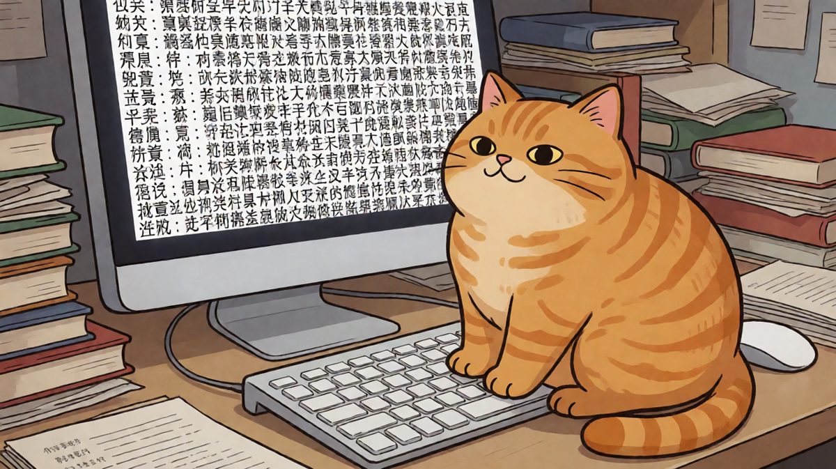 这只猫以为自己是在办公，实际上键盘已死