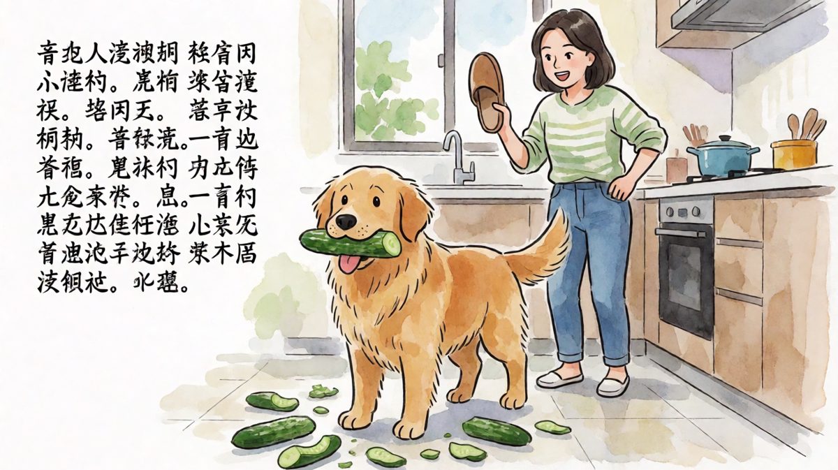 狗子：不是我吃的，是黄瓜自己跳进嘴里的