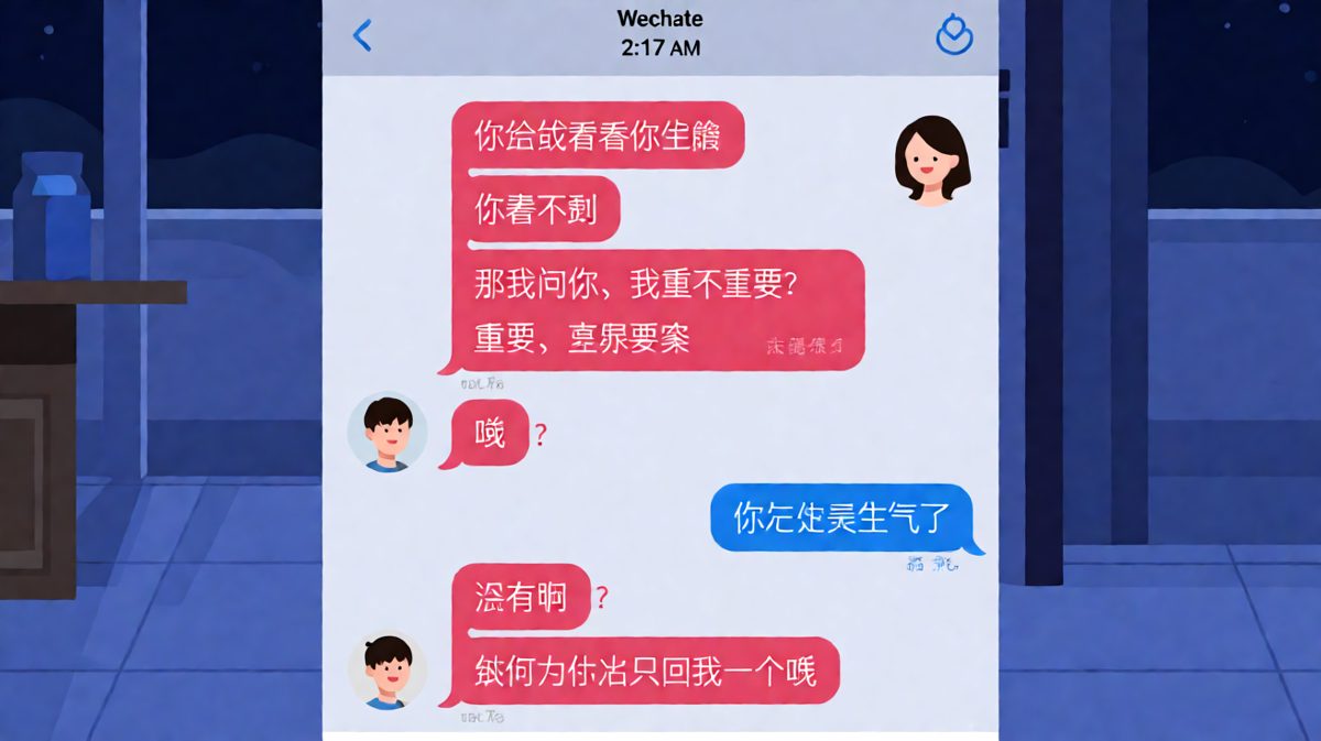 深夜「哦」字引发的灵魂拷问，男生逐渐慌了