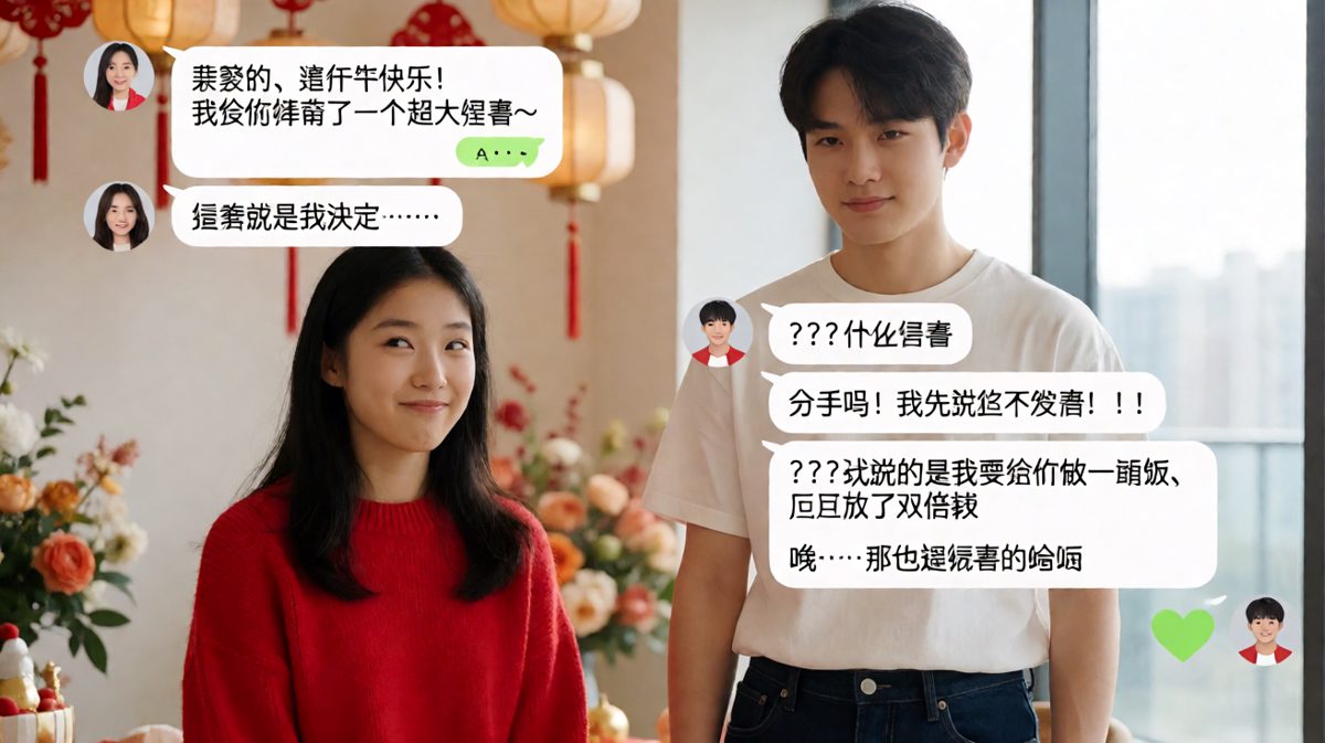 一句'惊喜'吓得男生以为是分手，结果只是双倍辣——心理素质为零