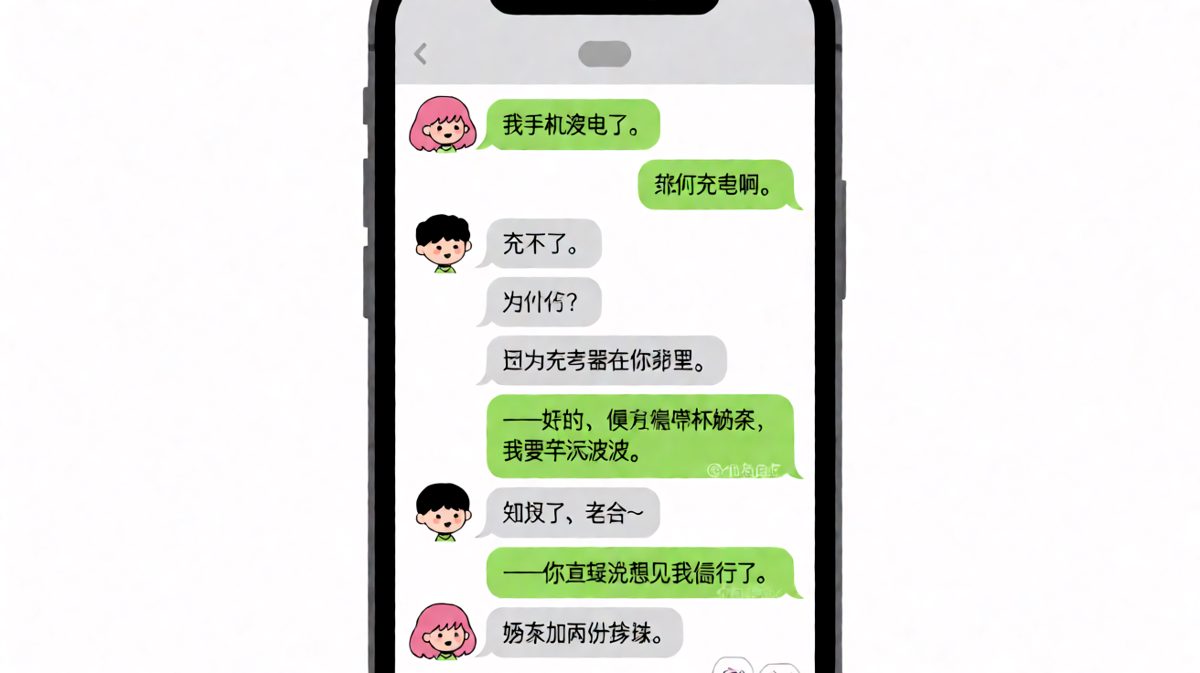 「手机没电」是借口，「想见你」才是真相。