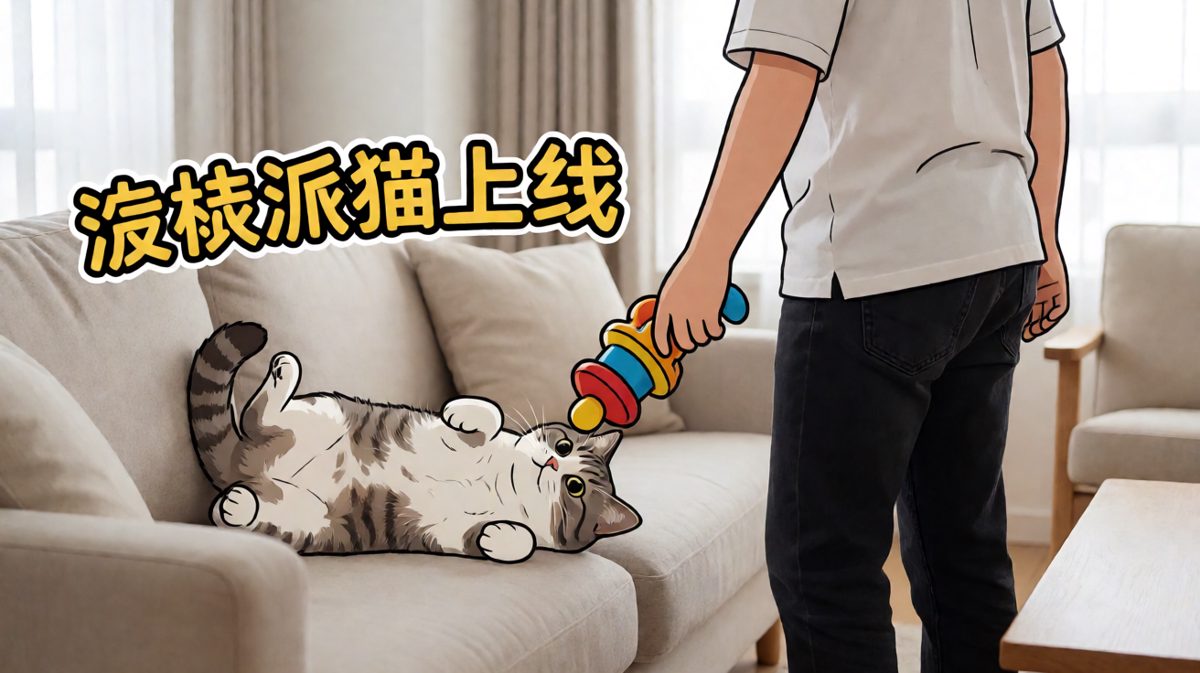 猫：我赌五毛钱，他一定会回头看。