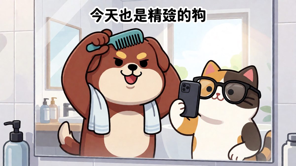 狗：爱干净又有颜，就是这么任性。