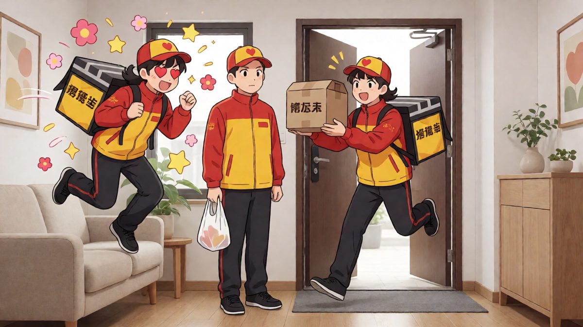 外卖抵达！幸福的瞬间