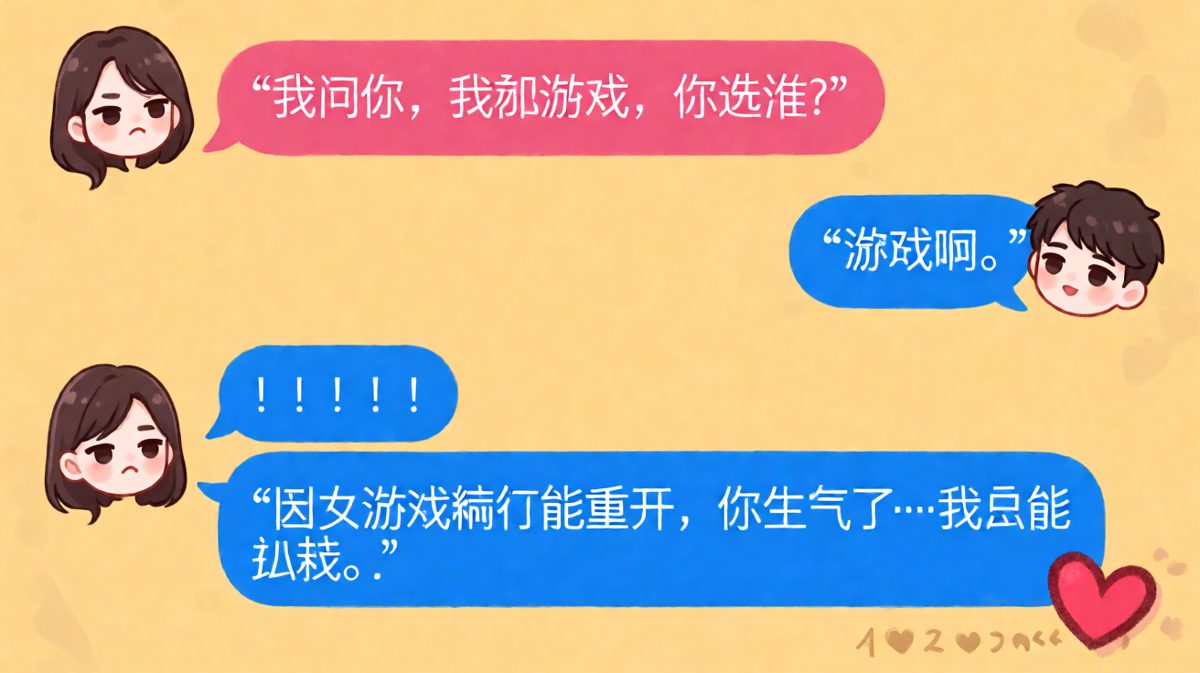 男生看似选游戏，实际用求生欲救了自己