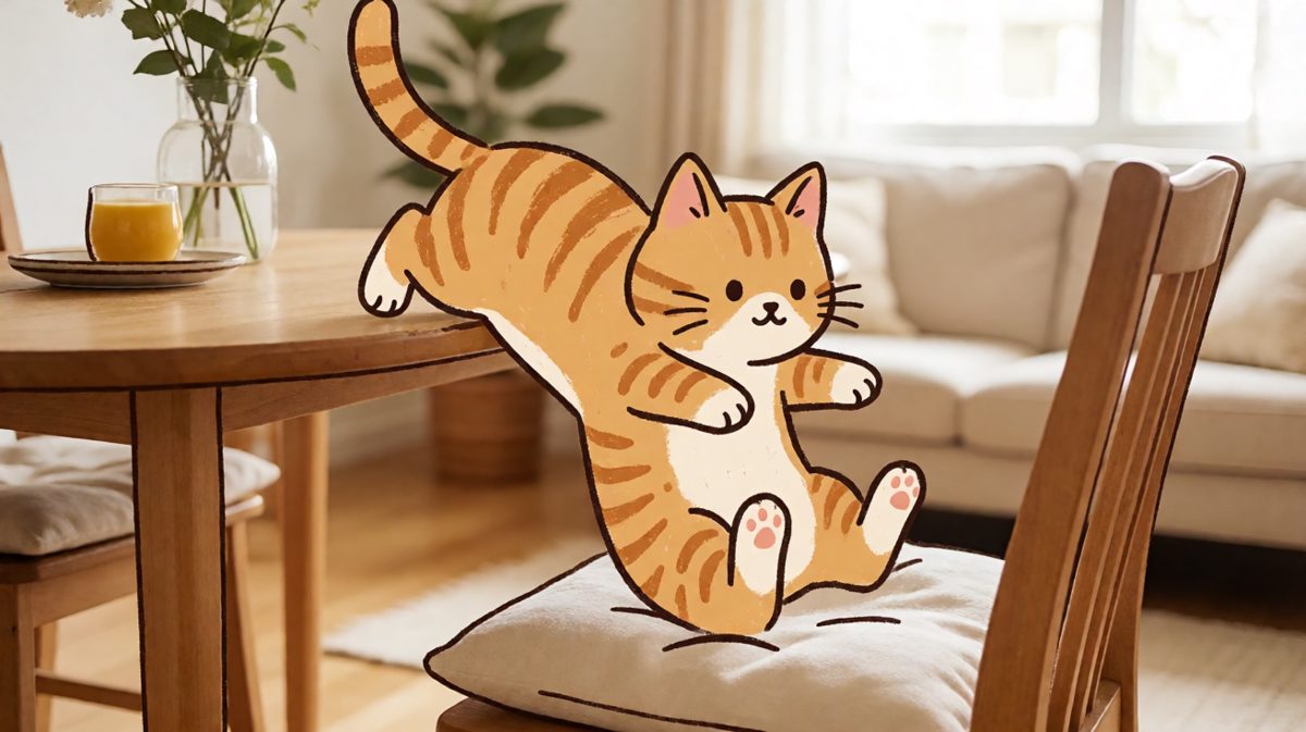 猫咪：我本来想优雅落地的……假装什么都没发生