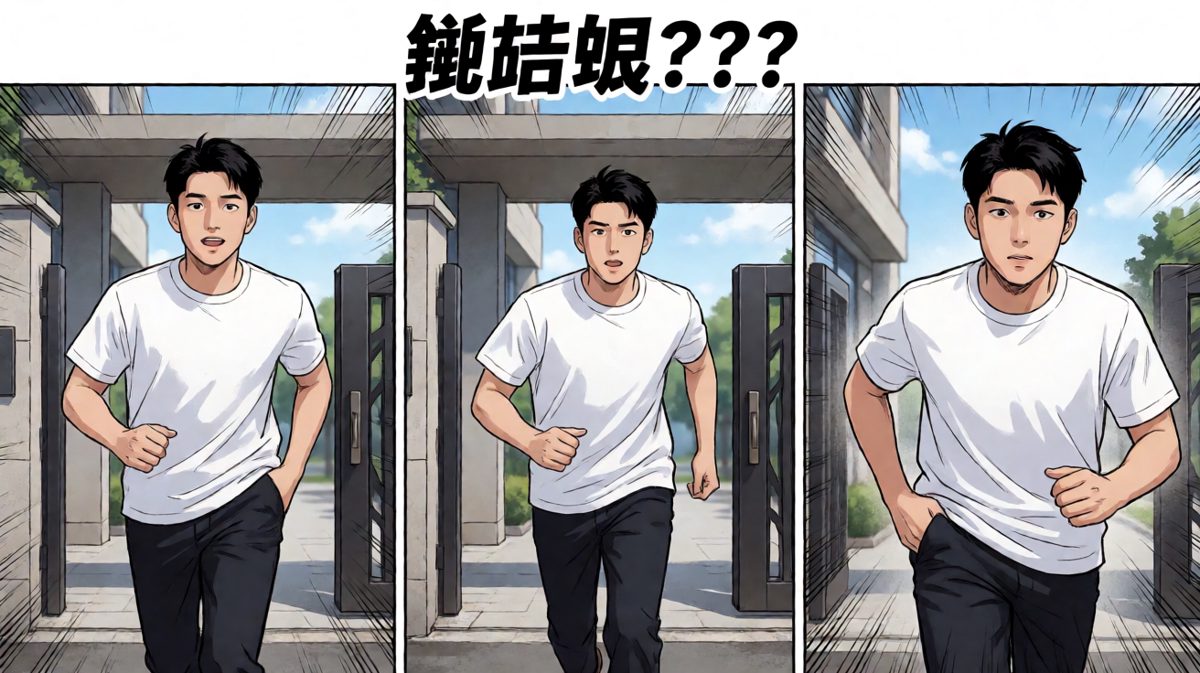 冲到门口发现忘带钥匙