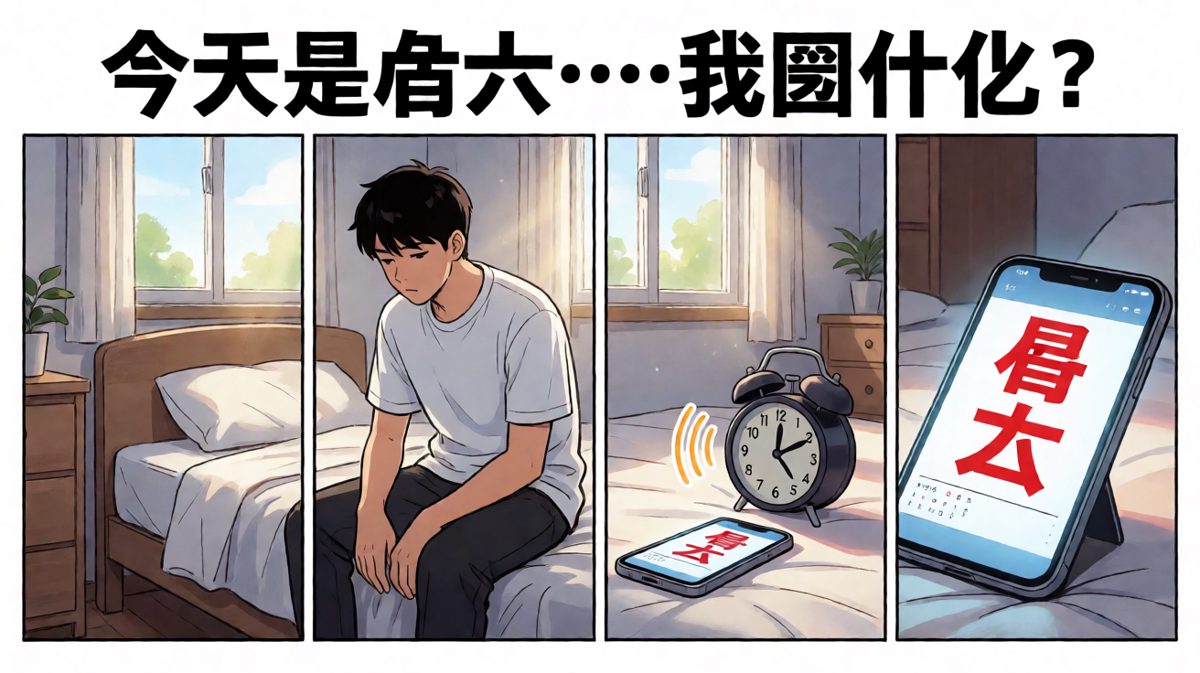 发现今天是周末，彻底崩溃