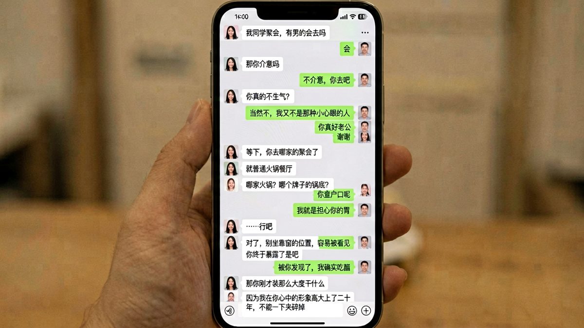 男方假装大度结果一路暴露，最后自曝其实小心眼