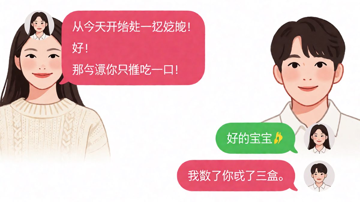 减肥从今晚开始，结果她数着他吃了三盒