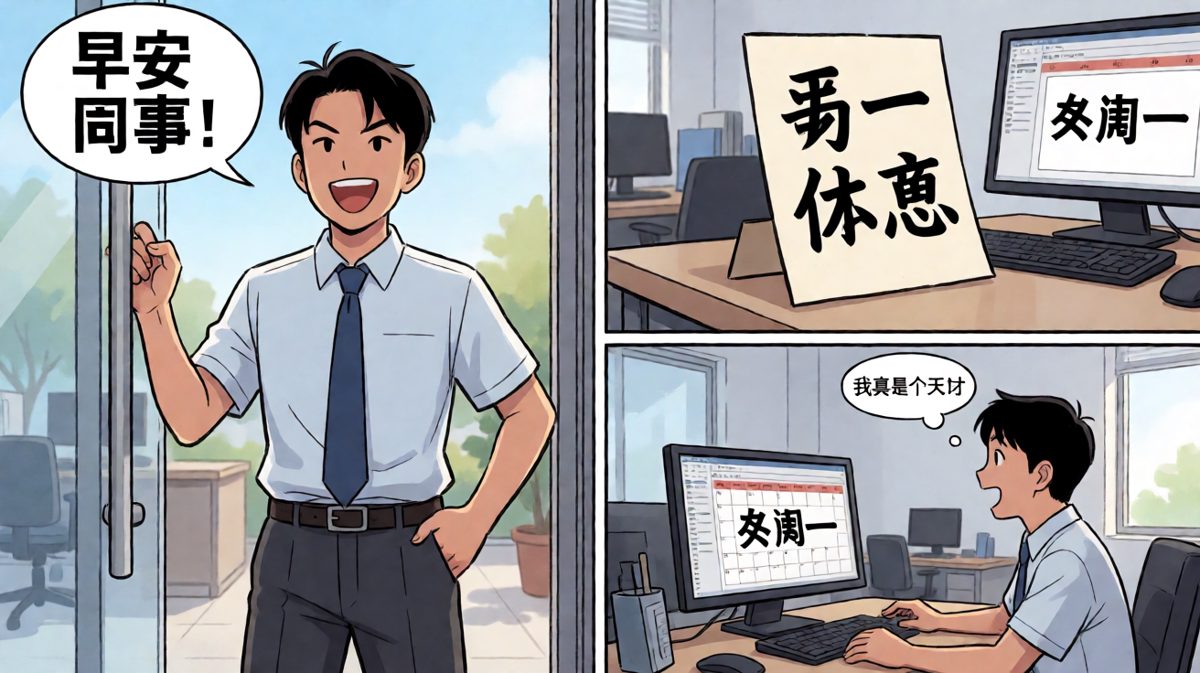 激情满满打卡上班，结果发现今天是周末