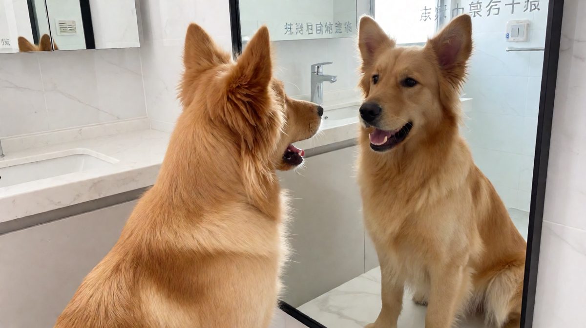 狗：里面那个家伙是谁！居然敢学我！