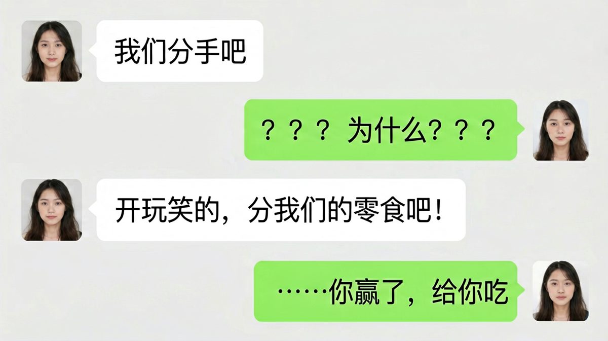一句假分手引发一场真分零食