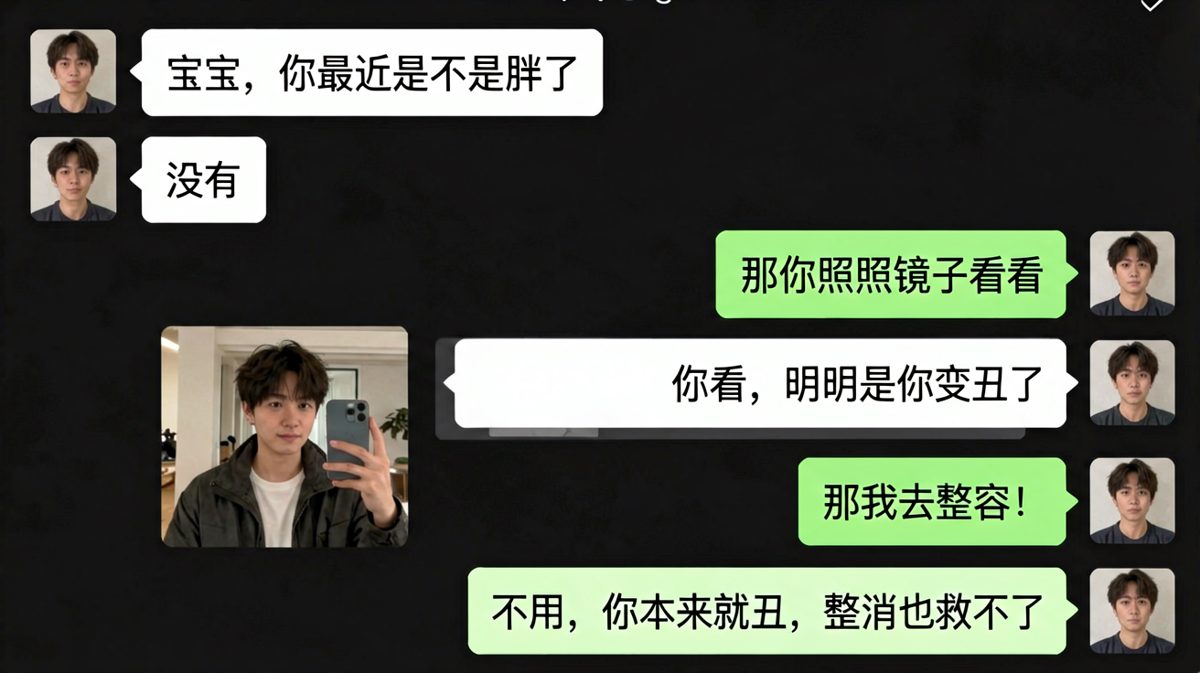 男生自曝其短，女生反击成功