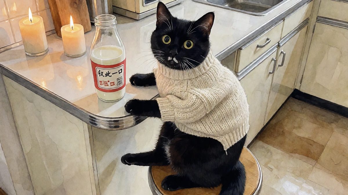 偷喝被抓包，猫：这是你的牛奶吗？我只尝了一口！