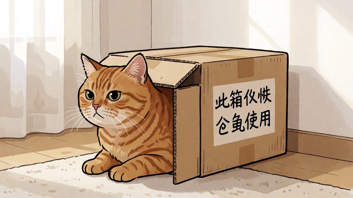 箱子：我说了我不适合你。猫：你胡说，我明明可以。