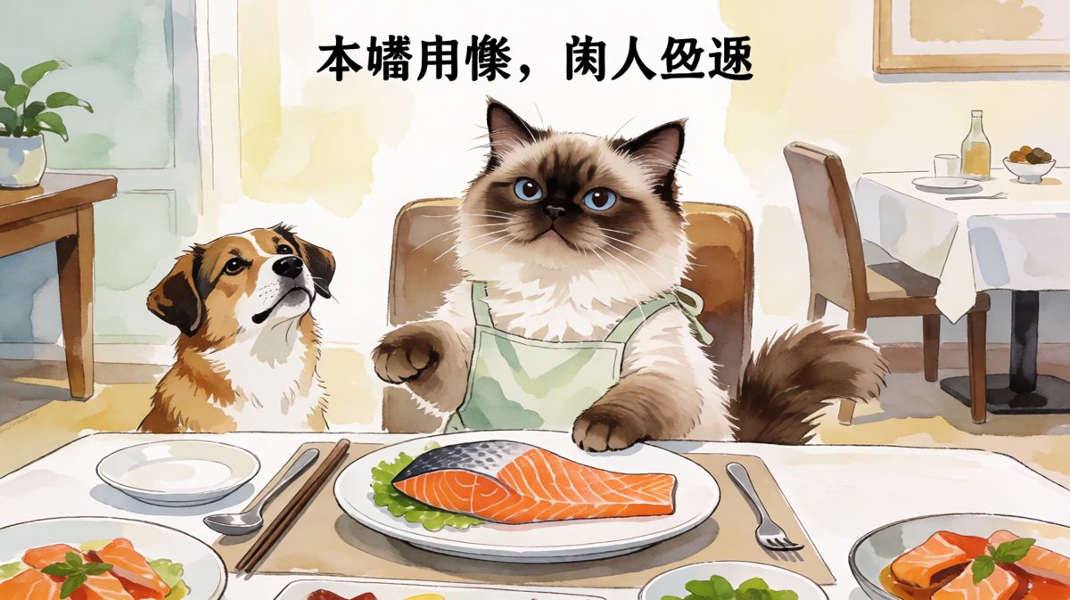 布偶猫用演技证明什么叫真正的「挑食霸总」。