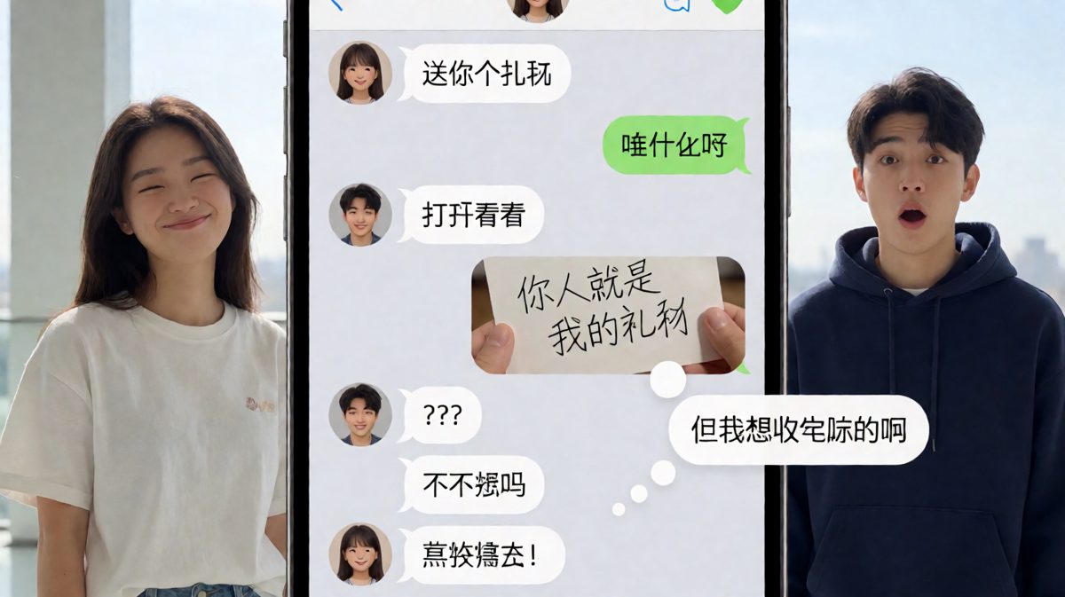男生收到最贵重的'人情味'礼物