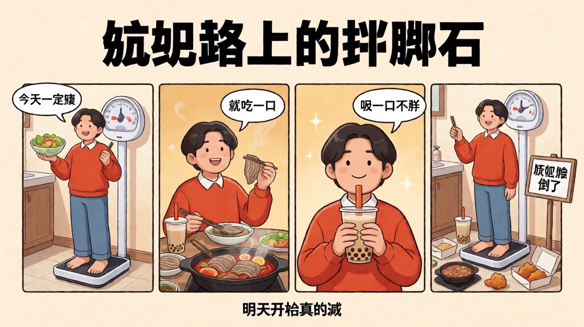 减肥flag：倒得比谁都快