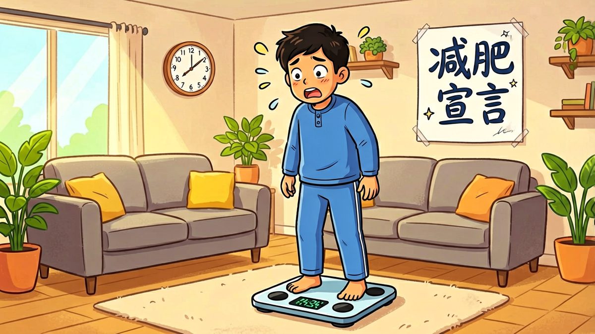清晨下定决心减肥