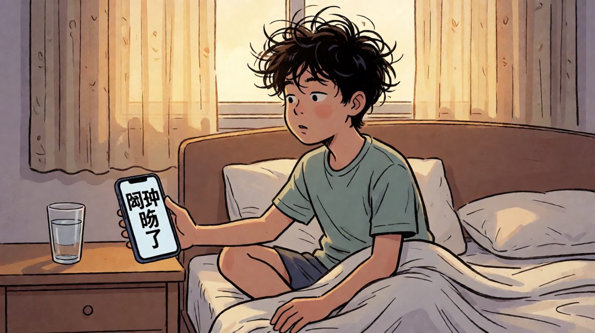闹钟响了，灵魂还没有跟上身体。
