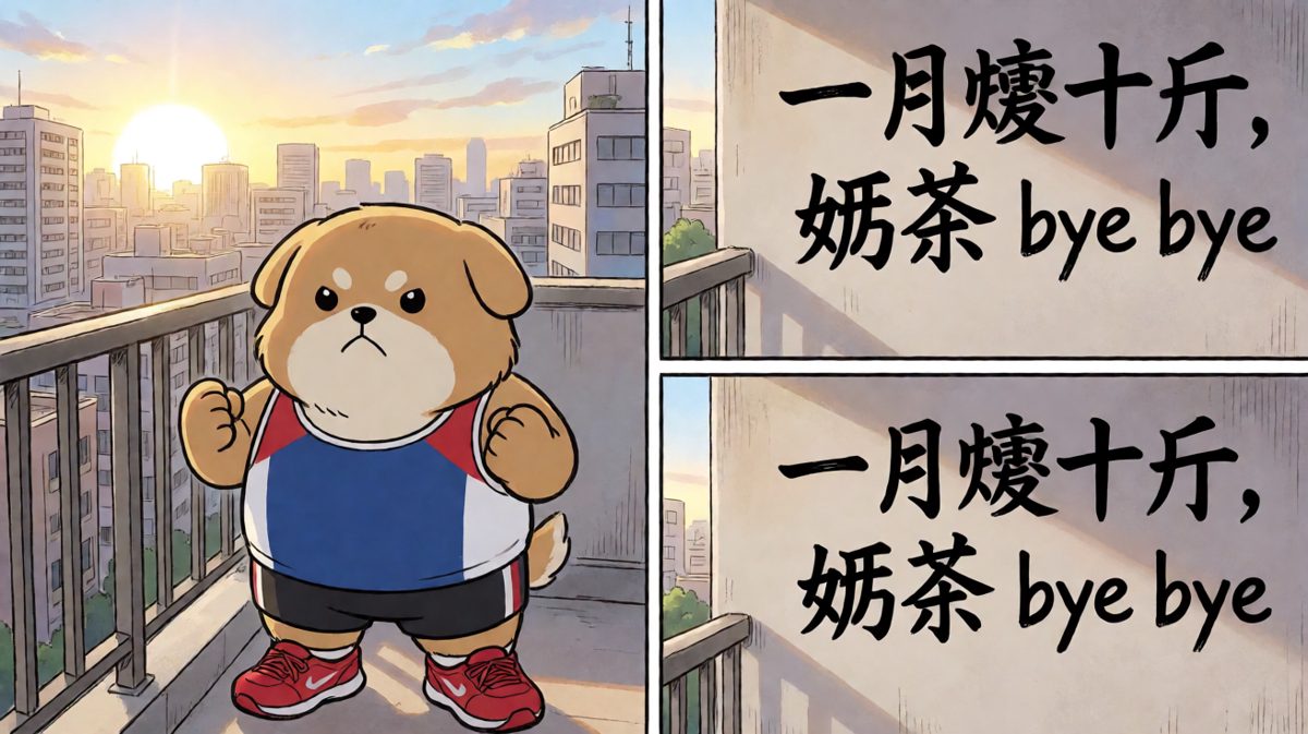 小狗雄心壮志开启减肥计划